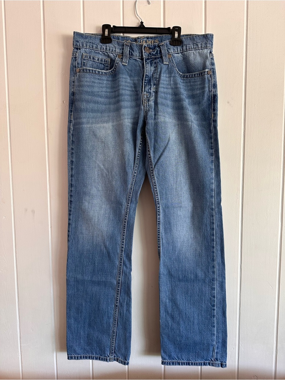 Men's Bootcut Jeans in Light Blue Denim